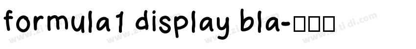 formula1 display bla字体转换